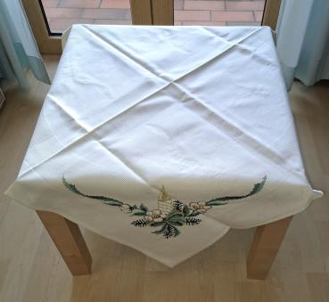 Mitteldecke Kerze mit Christrosen